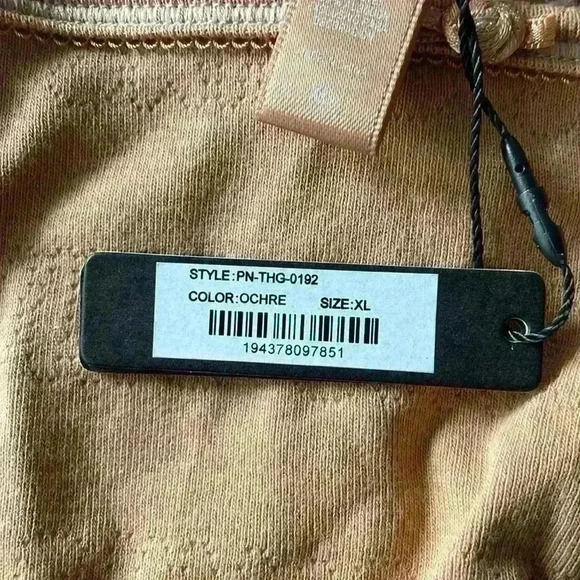 Skims NWT Women's Ochre Logo Pointielle T-String Thong Size XL - Picture 5 of 8